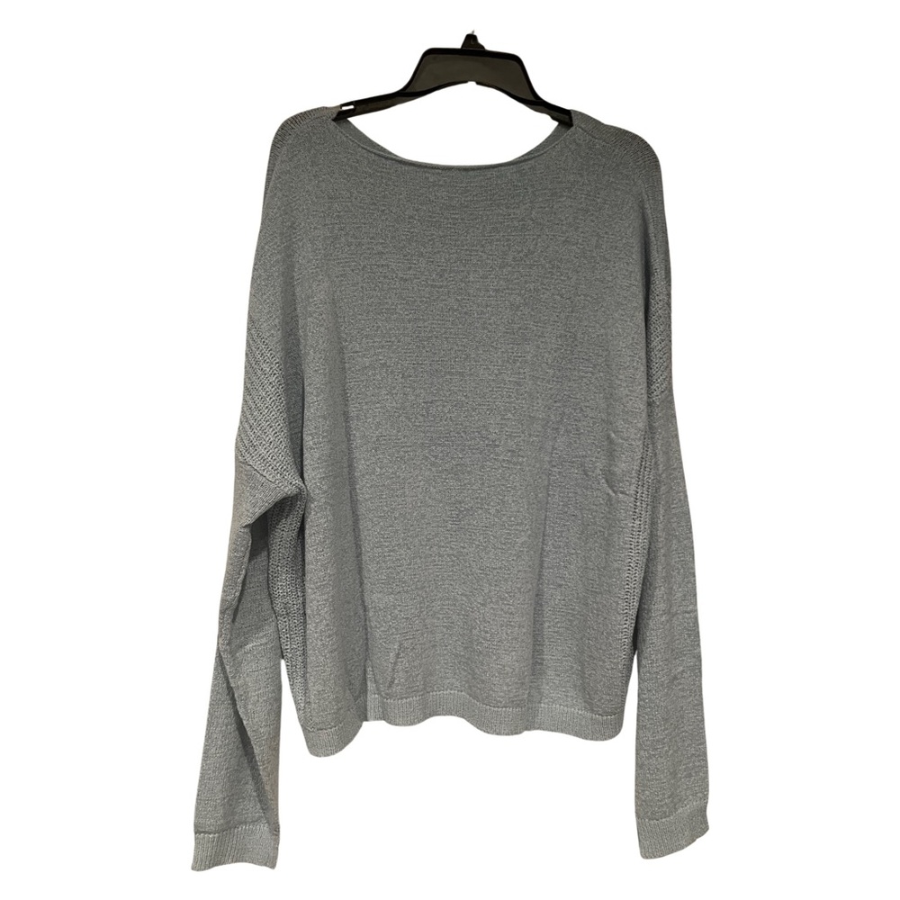 Women's Long Sleeve Crewneck Crochet Knit Pullover Sweater